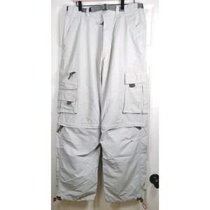 Route‎ 66 Convertible Cargo Pants Men 36x32(31) Khaki Beige Hiking Work STAINS